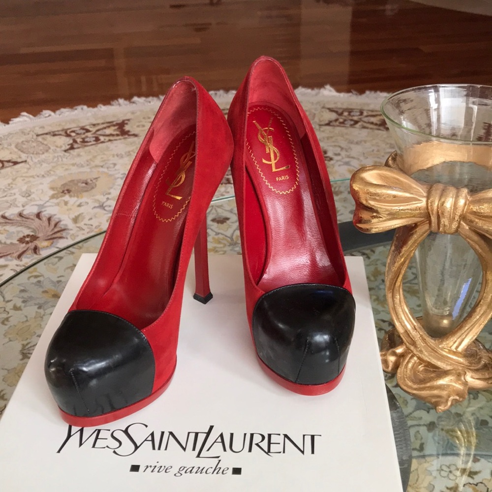 YSL Brand New suede high heel